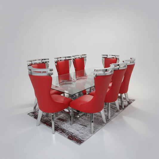 9-Pcs-Big-Chrome-Dining-Set