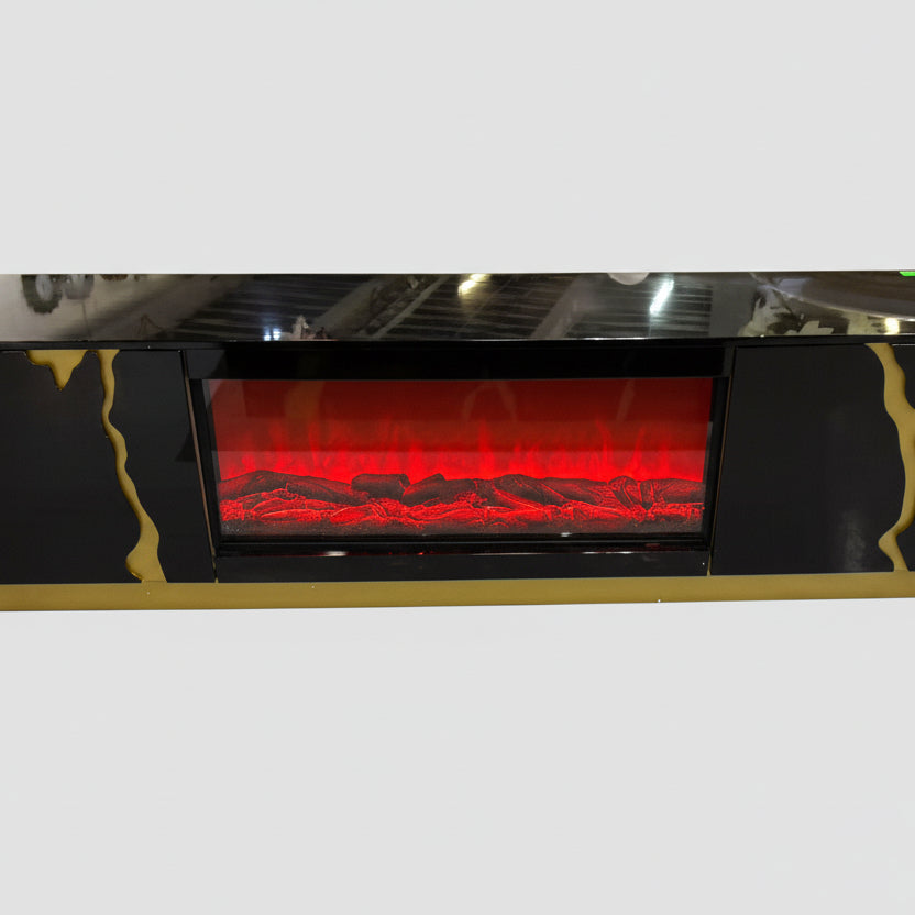 B2 Fireplace TV Stand BLK