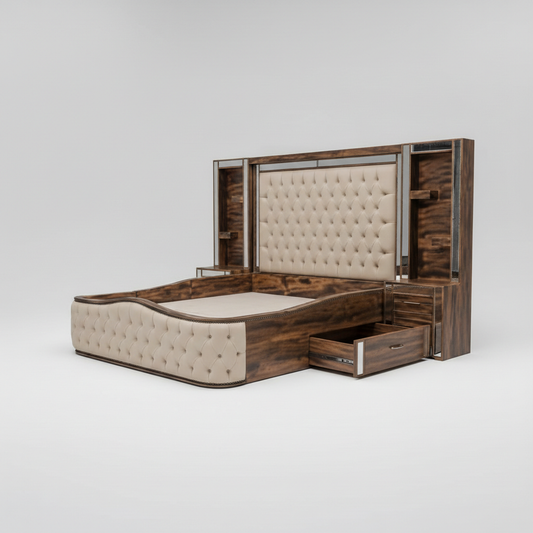 Dubai Mirrored Sleigh Bed 2