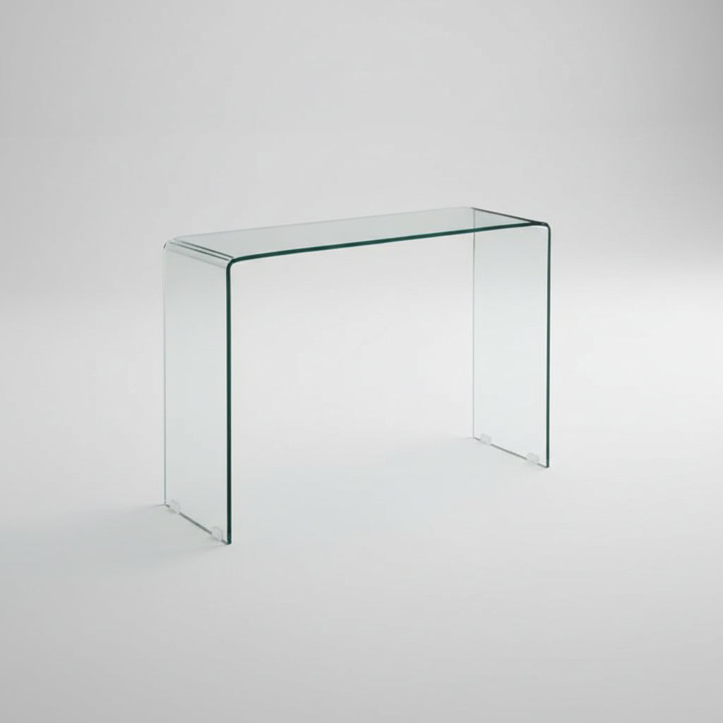Plain Glass Side / Console Table LD1240 | Modern Clear Glass Accent Table