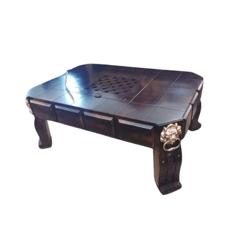 Lion Wooden Coffee Table