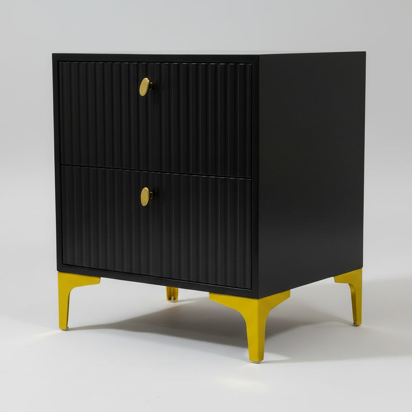 Orlando-Pedestal-Black-2-Drawer