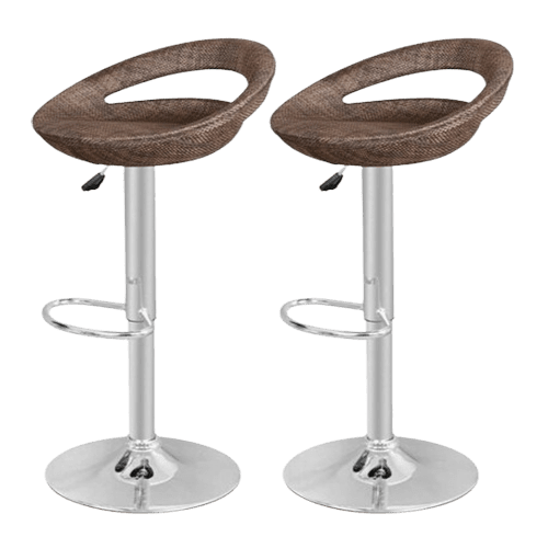 Rattan Bar Chair - Brown