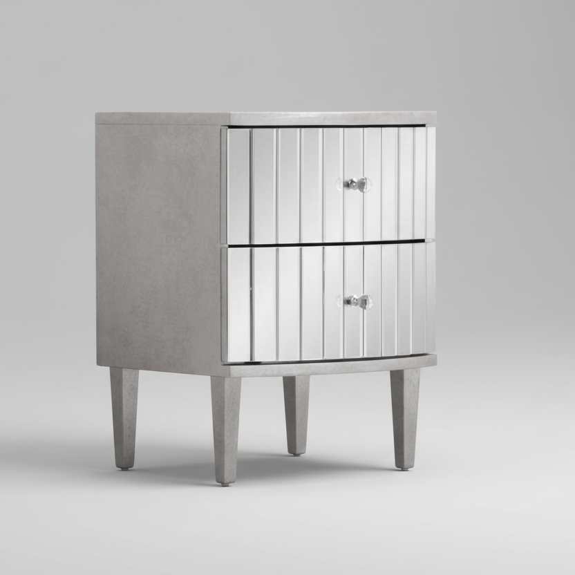 Swiss Mirror Pedestal with 2 Drawers