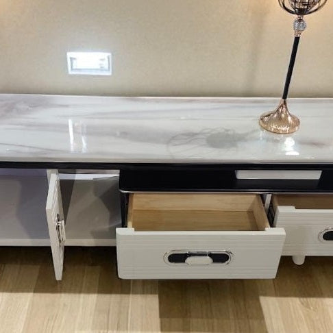 Wooden TV Stand With Marble Top TV001