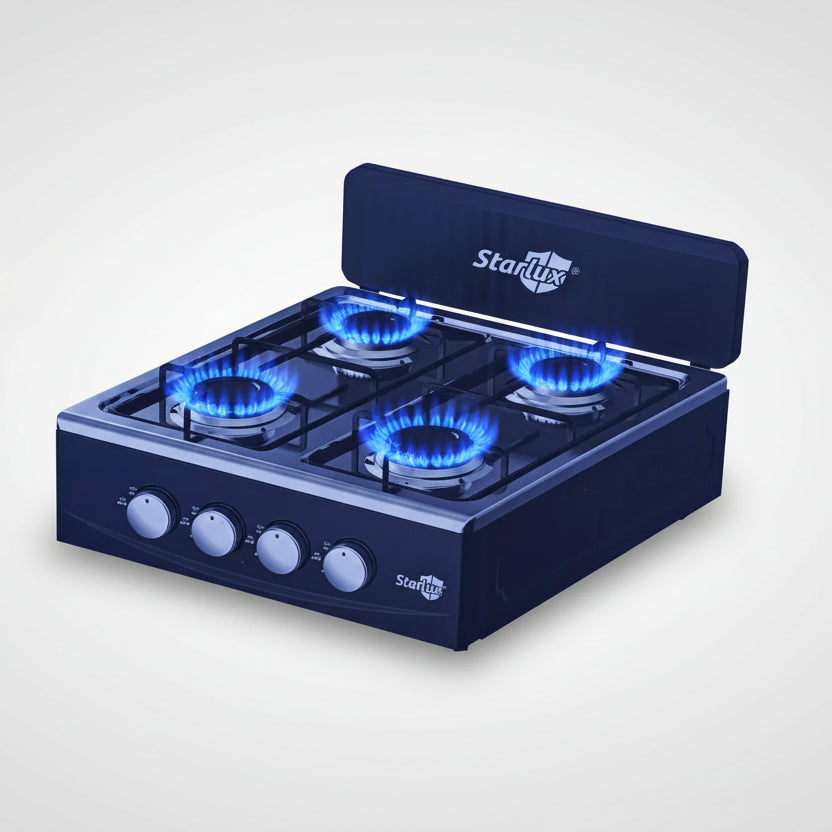 Starlux Burner Gas Stove with Dual Storage Shelves