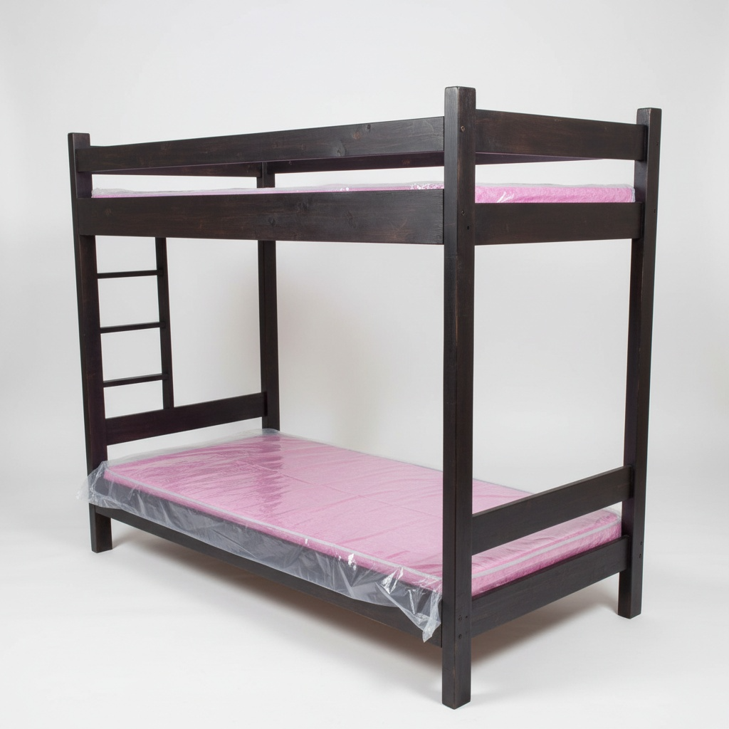 2 levels Wooden bunk bed single