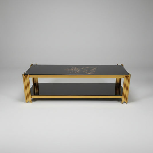 TV D-7 Premium Glass & Gold Plasma Stand