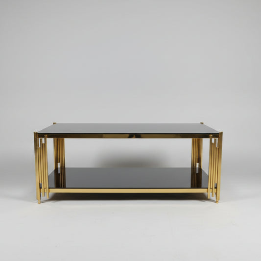Black & Gold Glass Coffee Table KF-6005 (Model 23-70)