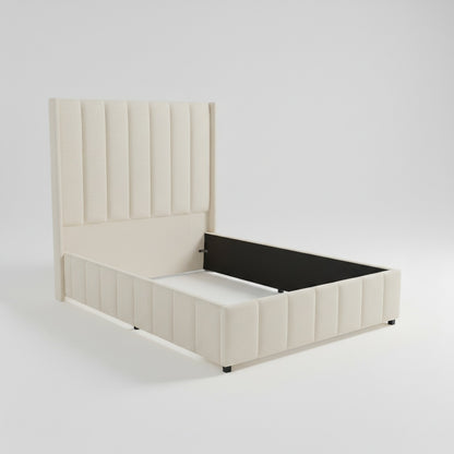 Bijou Boucle Sleigh Bed 1