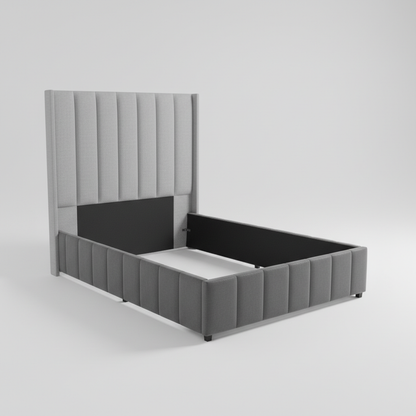 Bijou Boucle Sleigh Bed 1