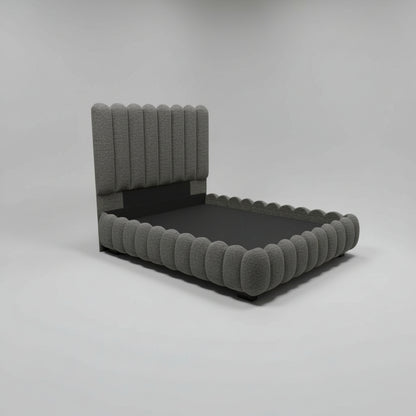 Boucle Queen Sleigh Bed Set 2 PCS