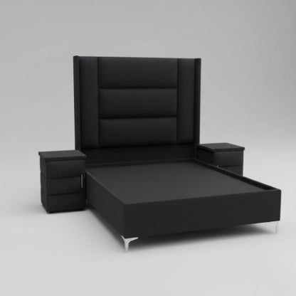 Boucle Queen Sleigh Bed Set 4 PCS (Standard)