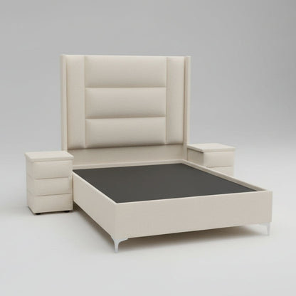 Boucle Queen Sleigh Bed Set 4 PCS (Standard)