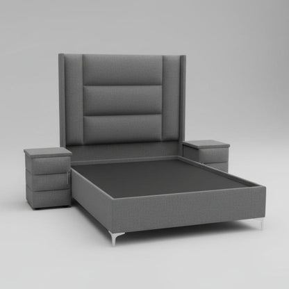 Boucle Queen Sleigh Bed Set 4 PCS (Standard)