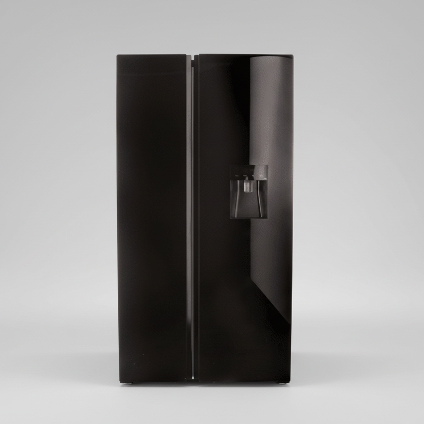 Defy 496L Black Glass Double Doors Modern – Dongmo Furniture and ...