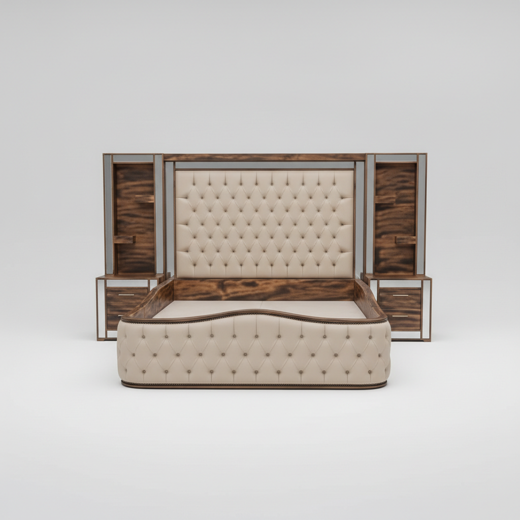 Dubai Mirrored Sleigh Bed 2