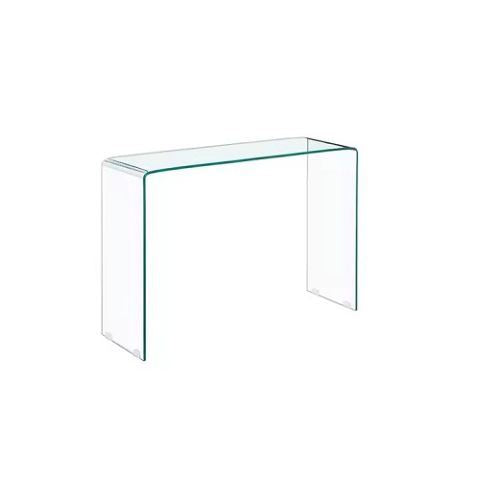 Plain Glass Side / Console Table LD1240 | Modern Clear Glass Accent Table