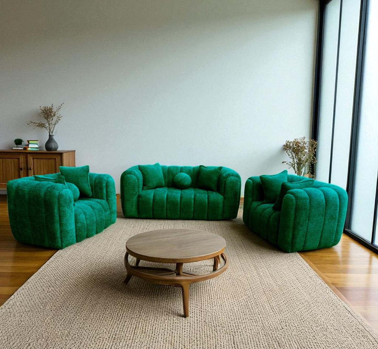 Logan 2-1-1 Set Bouclé Couch