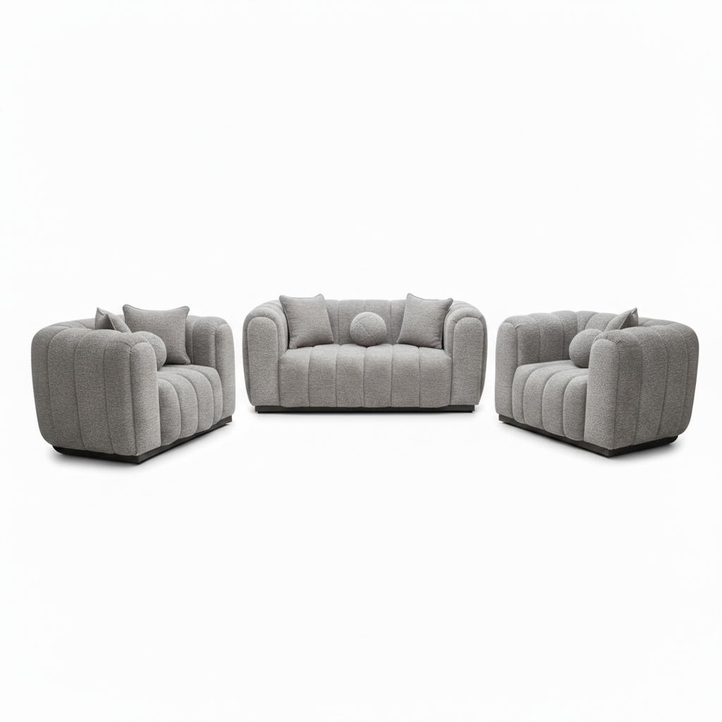 Logan 2-1-1 Set Bouclé Couch
