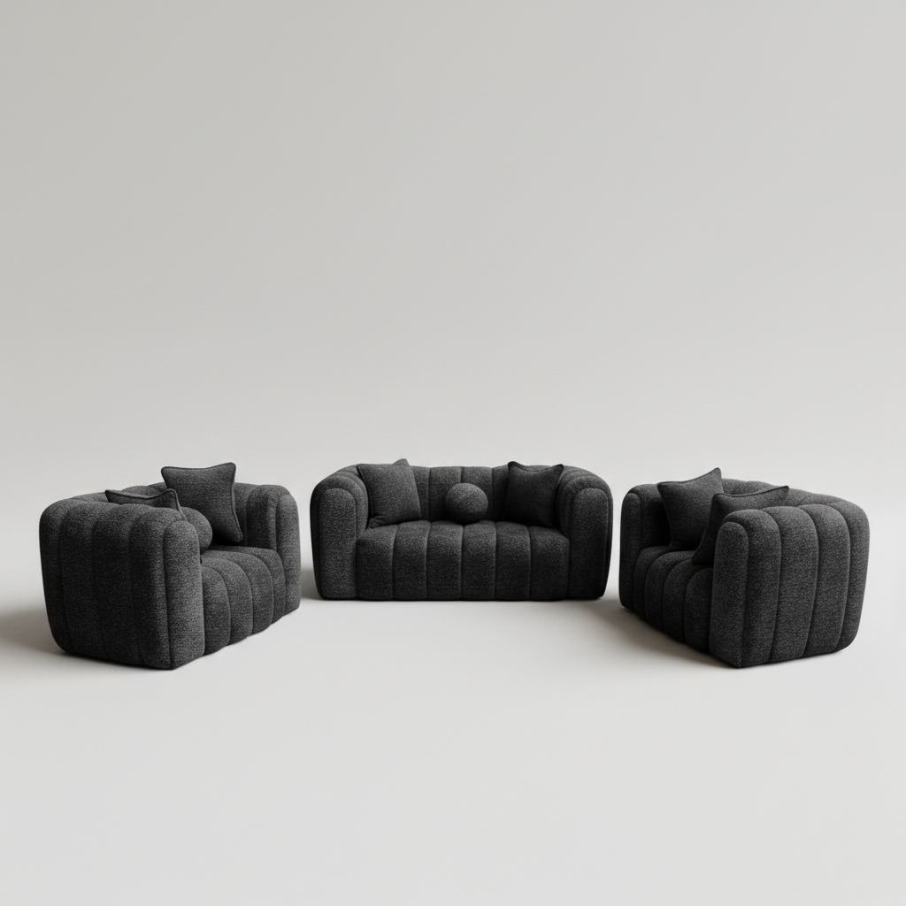 Logan 2-1-1 Set Bouclé Couch