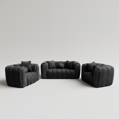 Logan 2-1-1 Set Bouclé Couch
