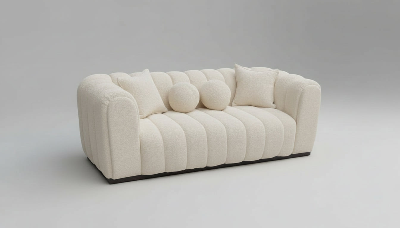 Logan 3-Seat Bouclé Couch