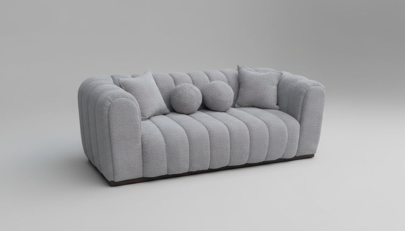 Logan 3-Seat Bouclé Couch