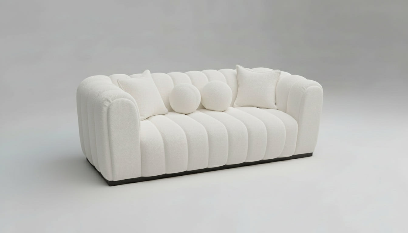 Logan 3-Seat Bouclé Couch