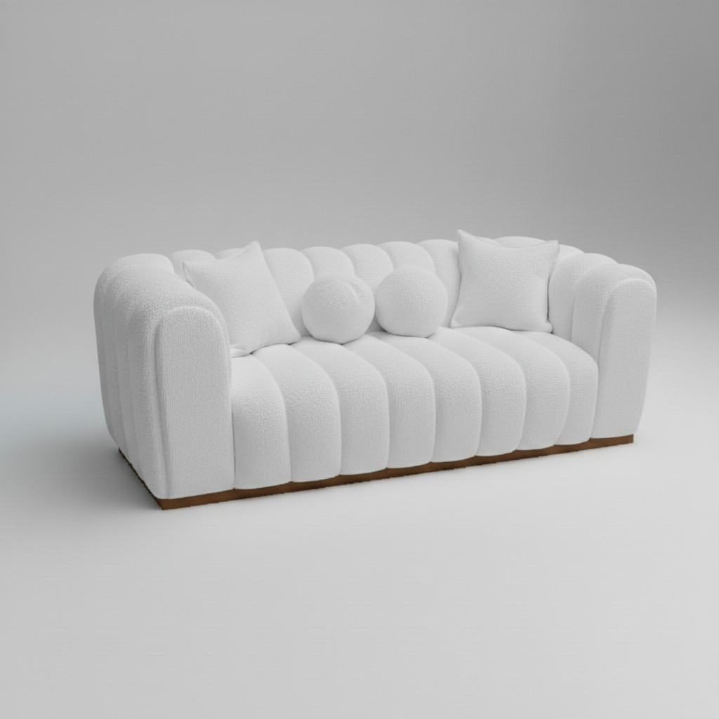 Logan 3 Seat Boucle Couch
