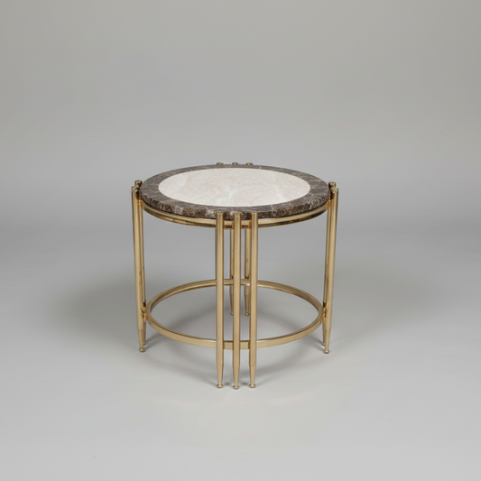 New Side Table Gold and Marble Top