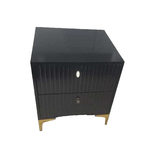 Orlando Pedestal Black 2 Drawers