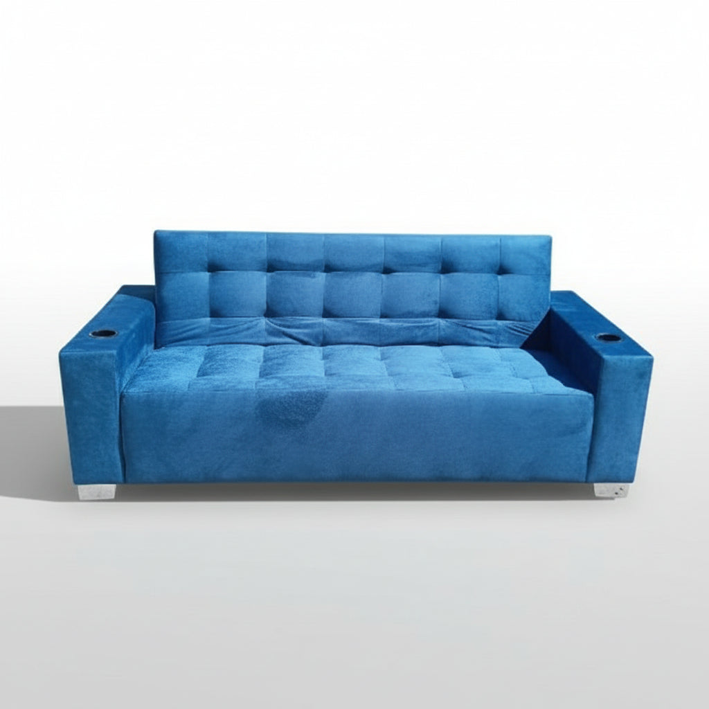 Sleeper Couch 3 Seat With Cup