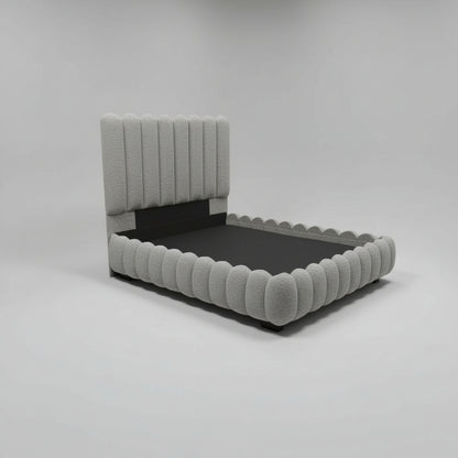 Boucle Queen Sleigh Bed Set 2 PCS