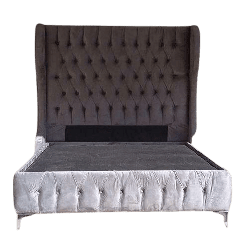 Wing Double SlayBed Set Suede Gray