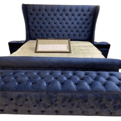 Wing Queen SlayBed 6pcs Set Suede Gray