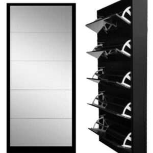 5 Doors Shoes Cabinet Rack Grey
