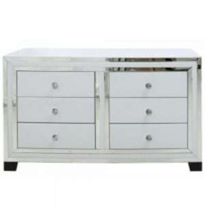 BLANCA MIRROR CHEST OF 6 DRAWERS